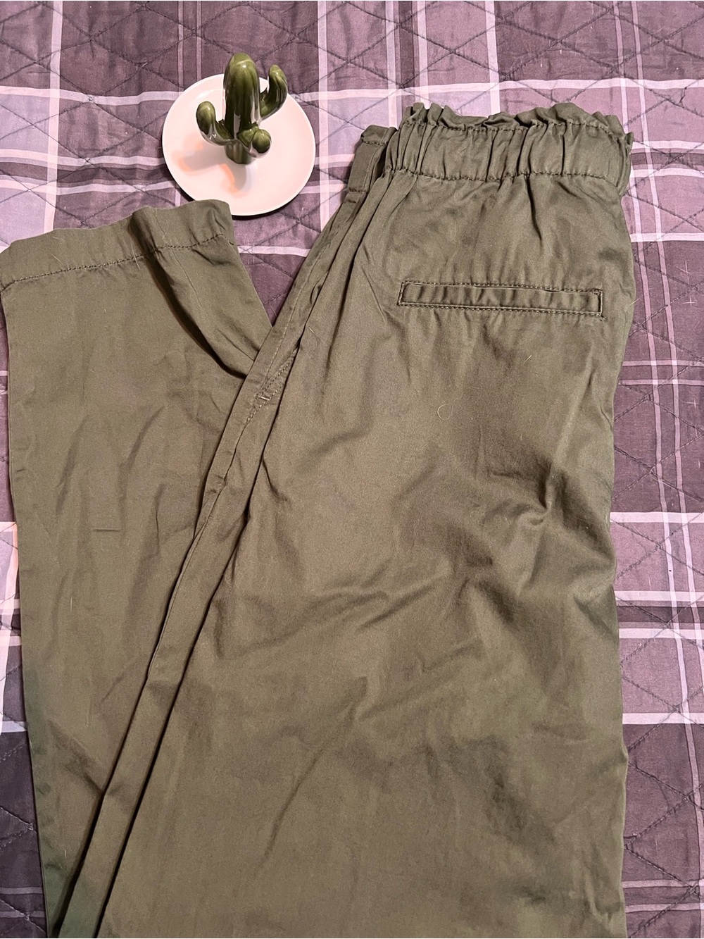 LOFT Olive Drawstring Chinos - Picture 3 of 4